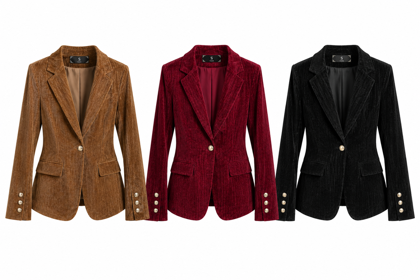 Blazer Cintré effet Velours Chic