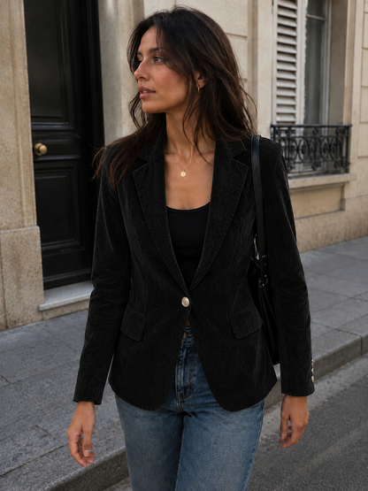 Blazer Cintré effet Velours Chic