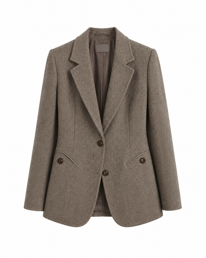 Blazer effet Laine Structurée Chic