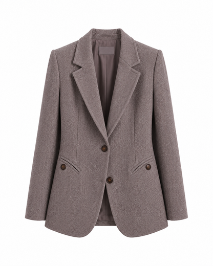 Blazer effet Laine Structurée Chic