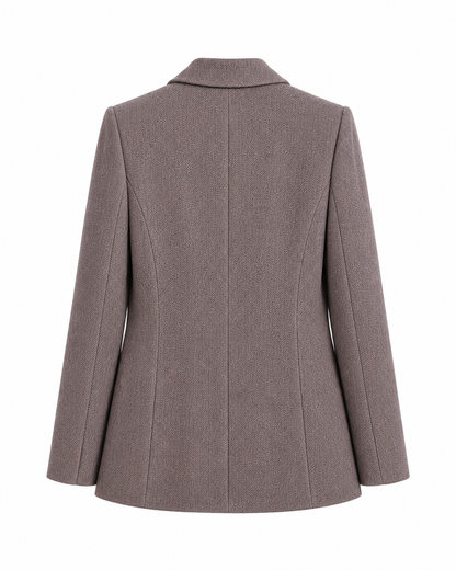 Blazer effet Laine Structurée Chic