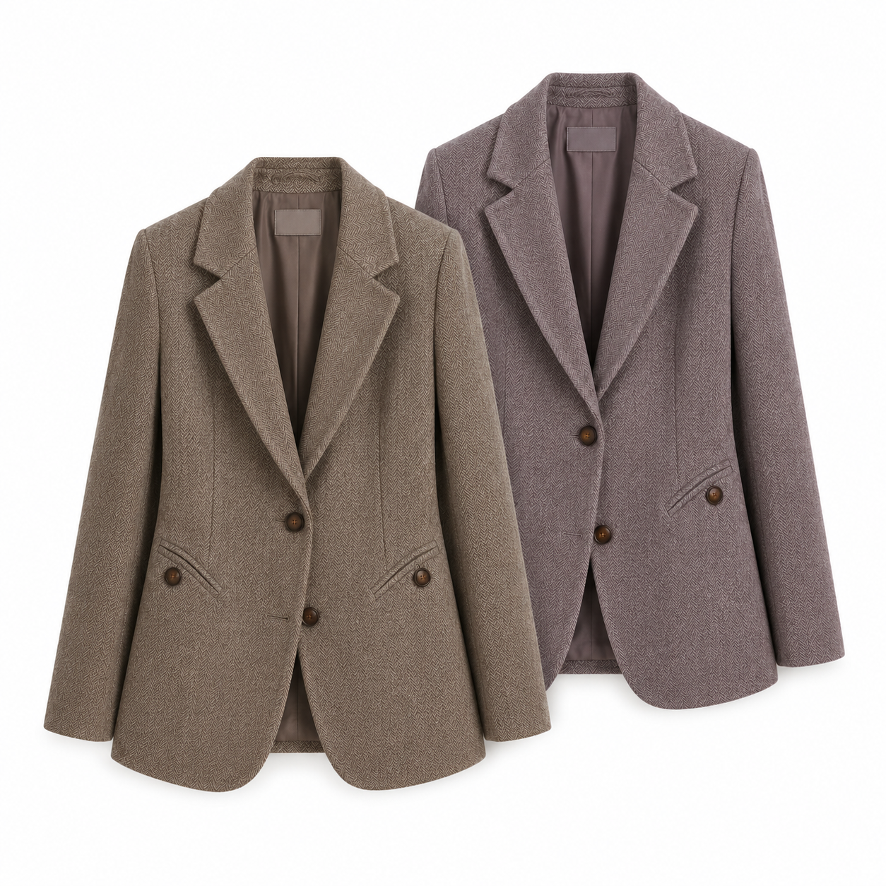 Blazer effet Laine Structurée Chic