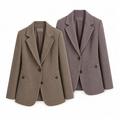 Blazer effet Laine Structurée Chic
